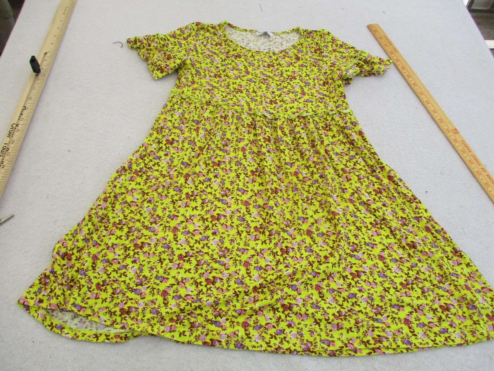 Womens Love Fire yellow floral dress