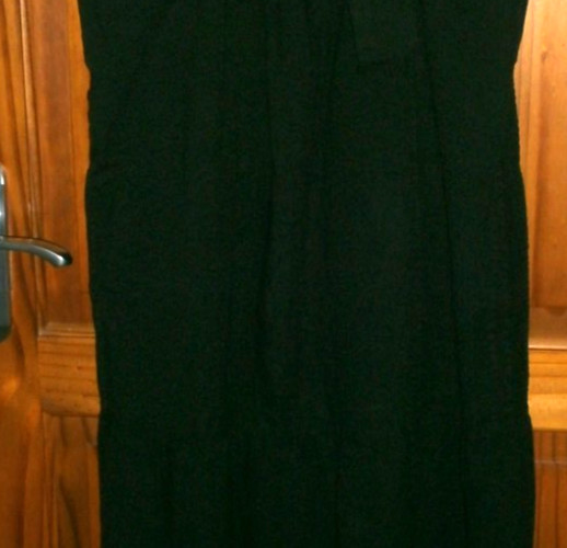 F&F – BLACK COTTON MAXI SUNDRESS WITH BACK TIE DETAIL – SIZE 16