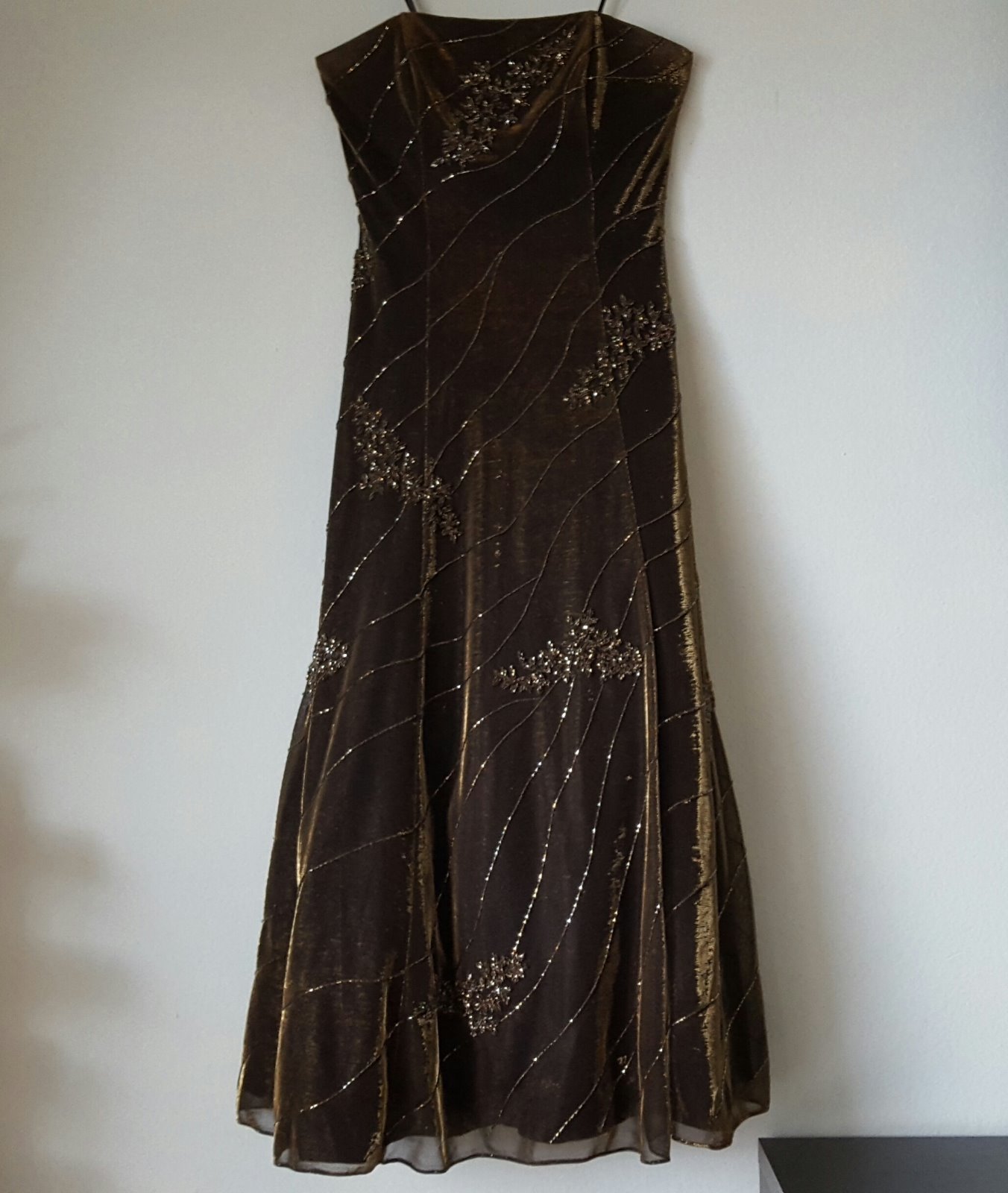 MY FASHION Women’s Gold/Olive Shiny Night Dress. (6).