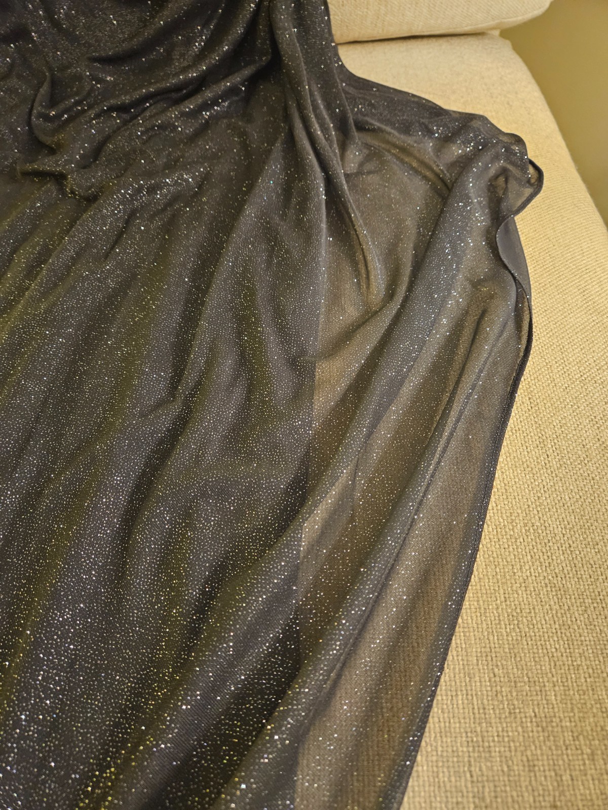 Alex Evenings Artisan Finish Gown, Shimmering Silver Slip-Shoulder Tags Included