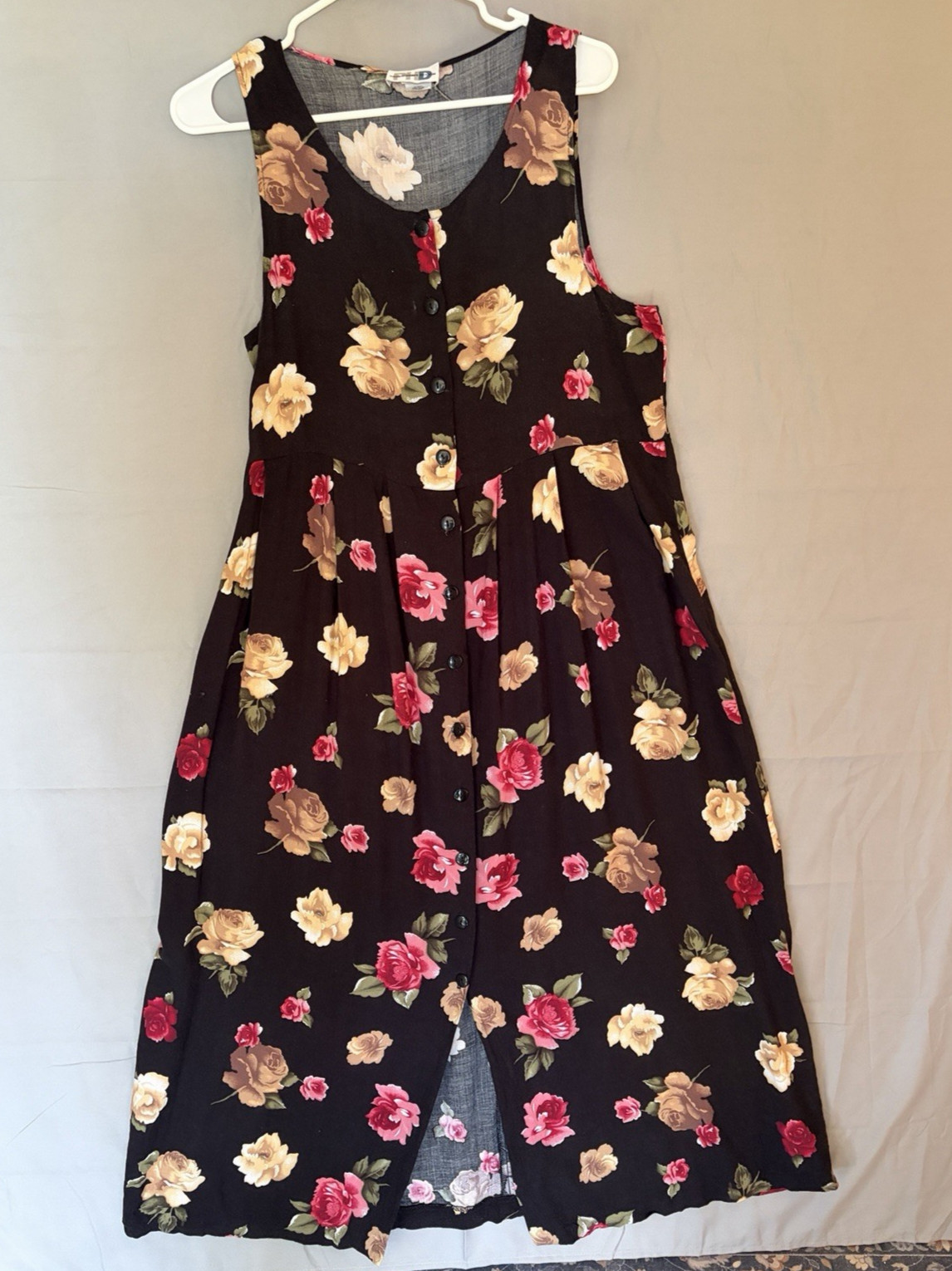 100% Cotton Vintage USA Small (or M) Paul Harris Design Maxi Dres/ Jumper
