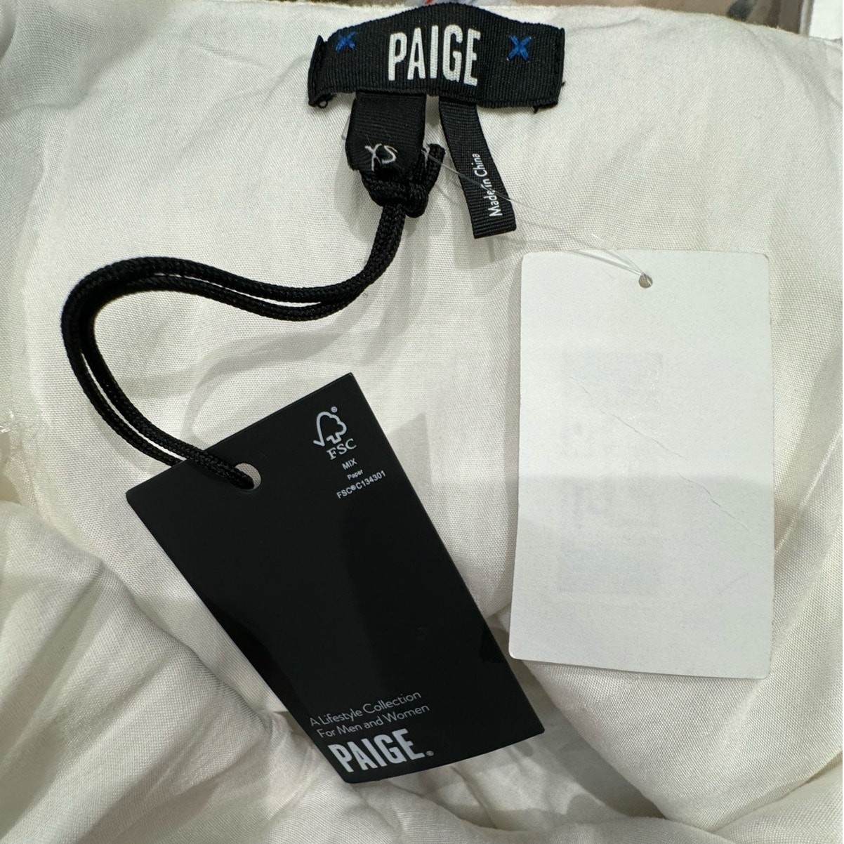 PAIGE NWT $249 Inesa White Swiss Dot Midi Dress SASH MISSING Size XS