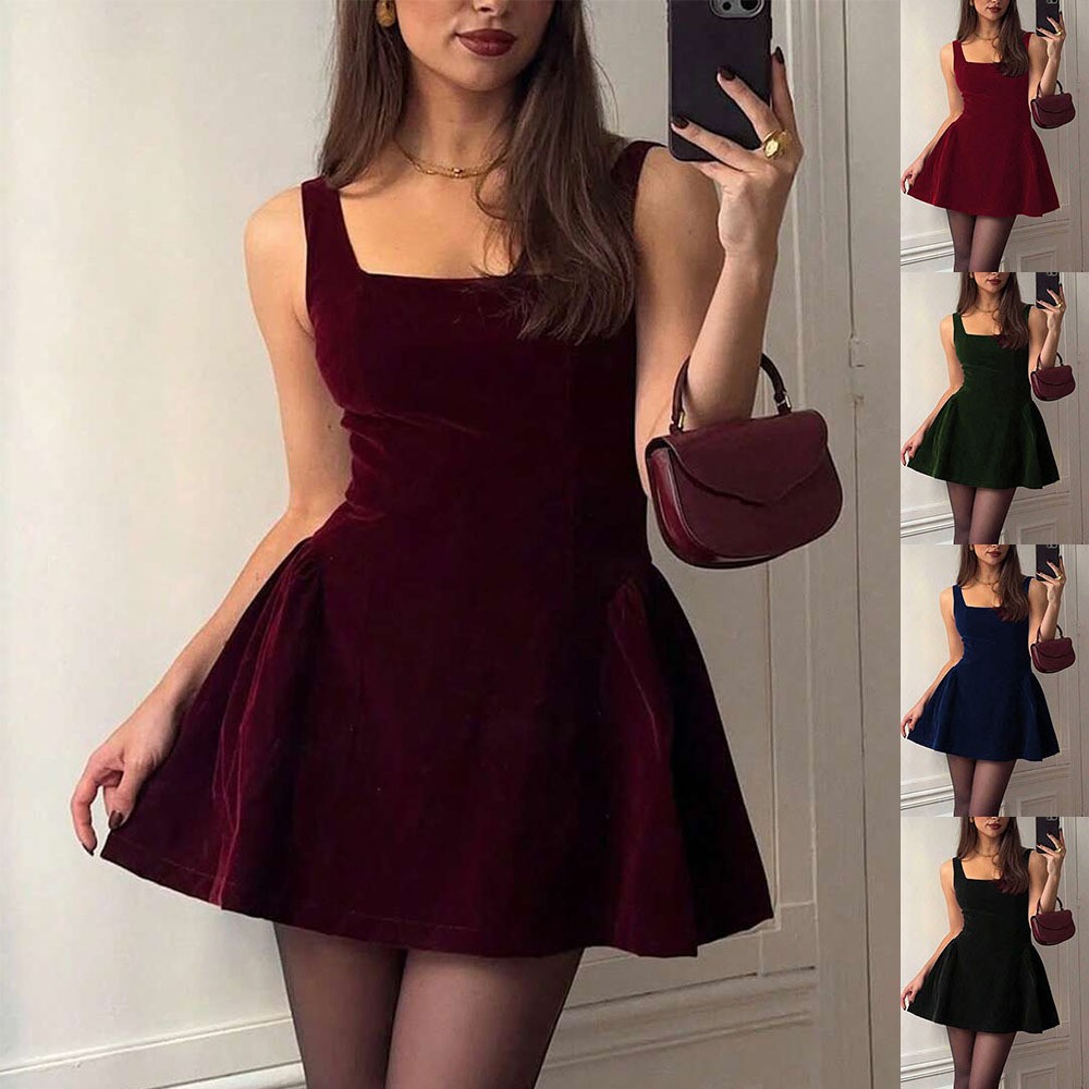 Elegant Date Dress Velvet Strapless Dress