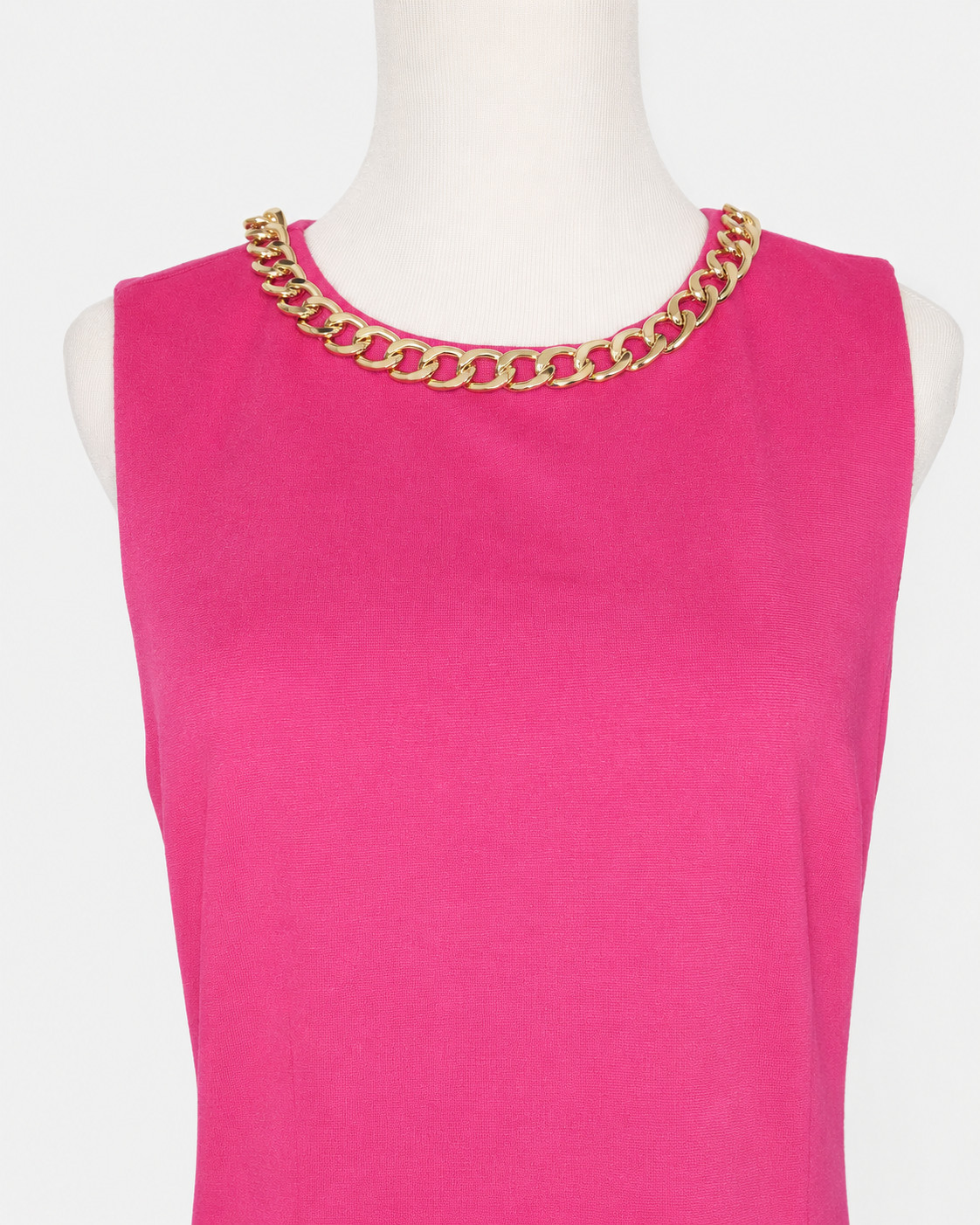 VGUC Laundry Shelli Segal Pink Chain Neck Shift Dress Size 8 Pockets