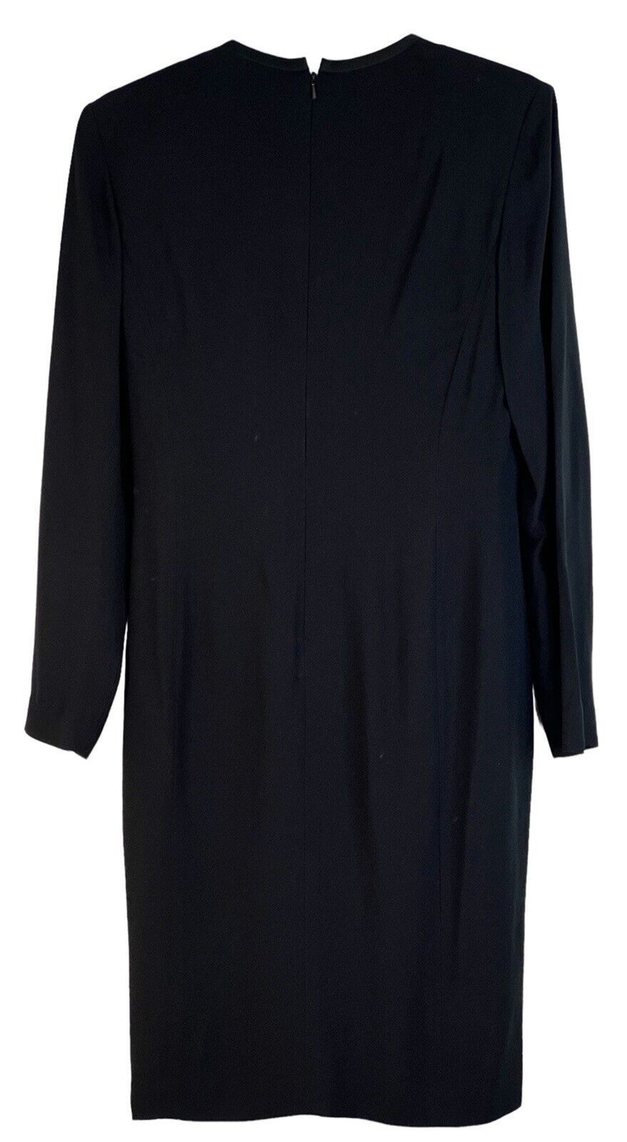 Vtg Ellen Tracy Linda Allard Black Long Sleeve Formal Party Women’s Dress Size 4
