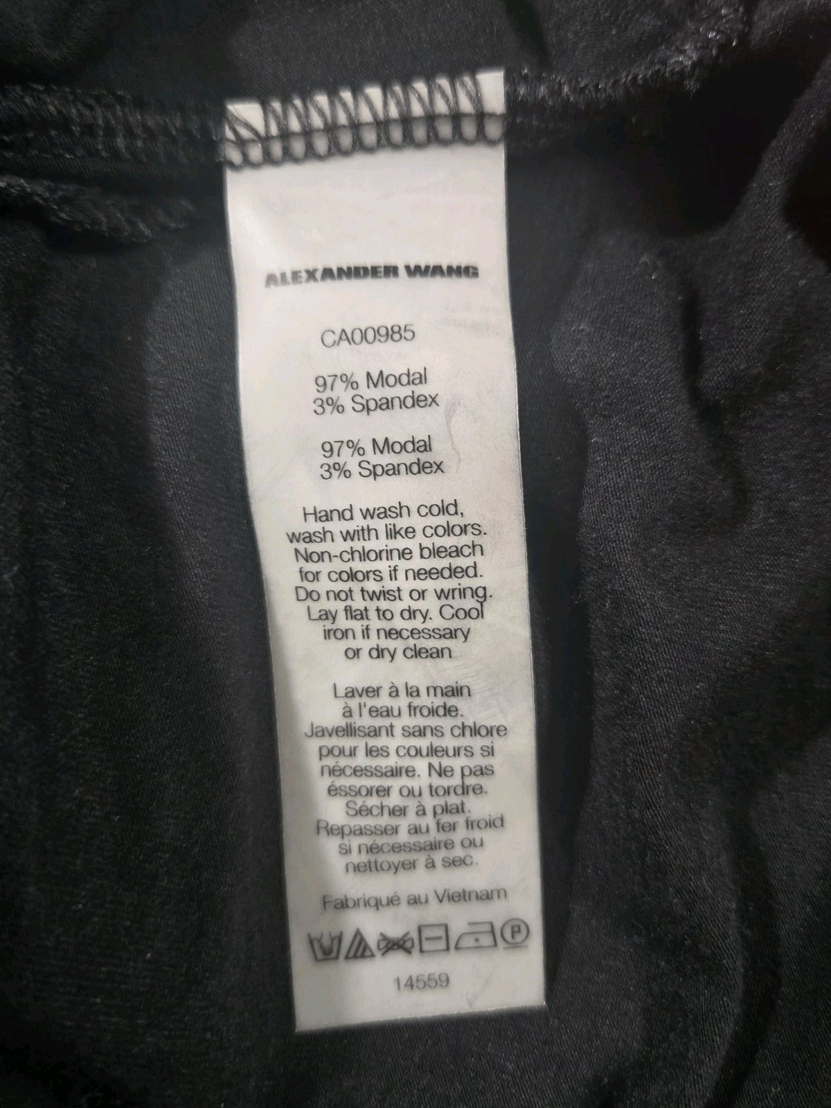T by Alexander Wang Twisted Top Women’s Medium Black Sleeveless Jersey NWOT