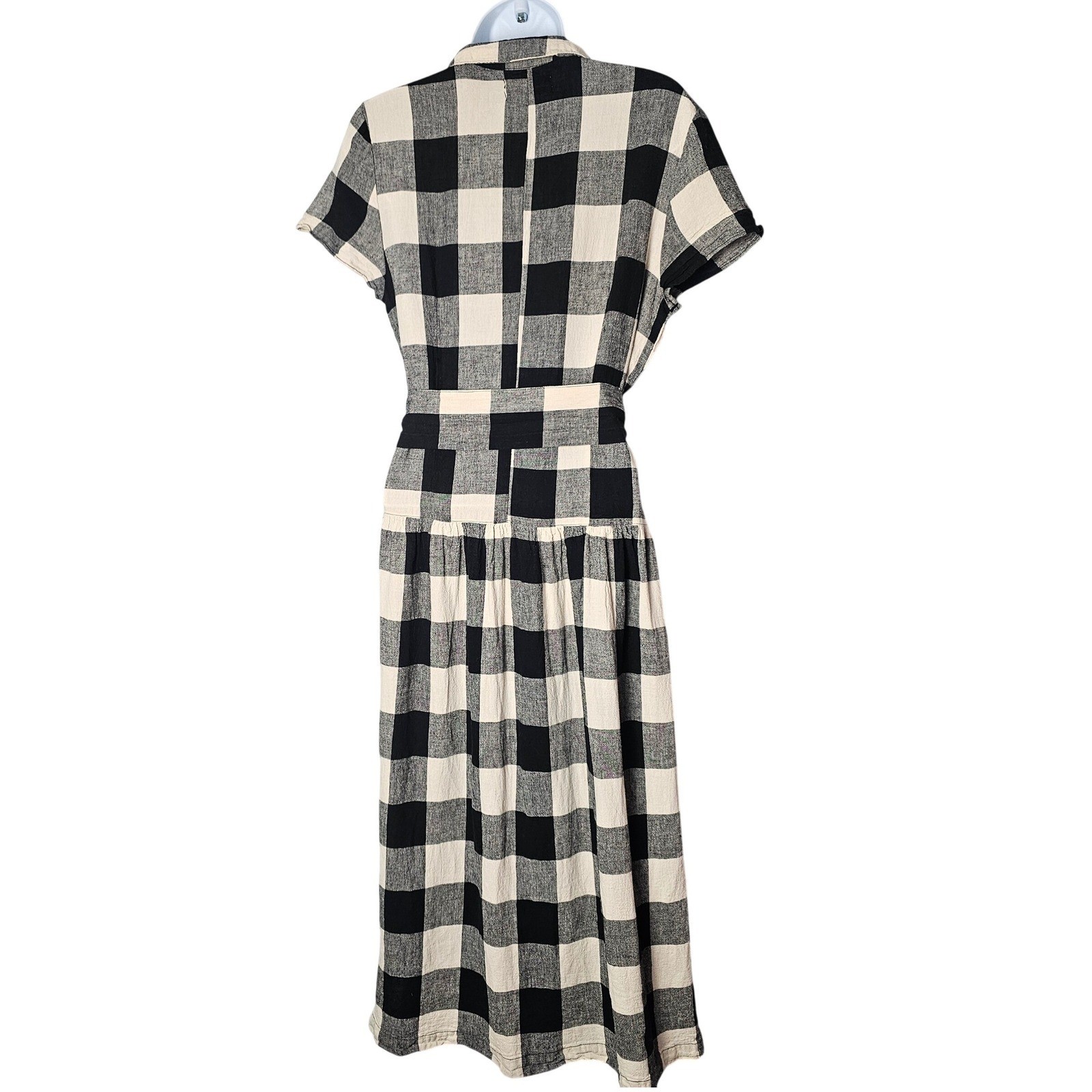 Urban Outfitters Natalie Buffalo Check Dress M Rockabilly 50s Housewife Midi