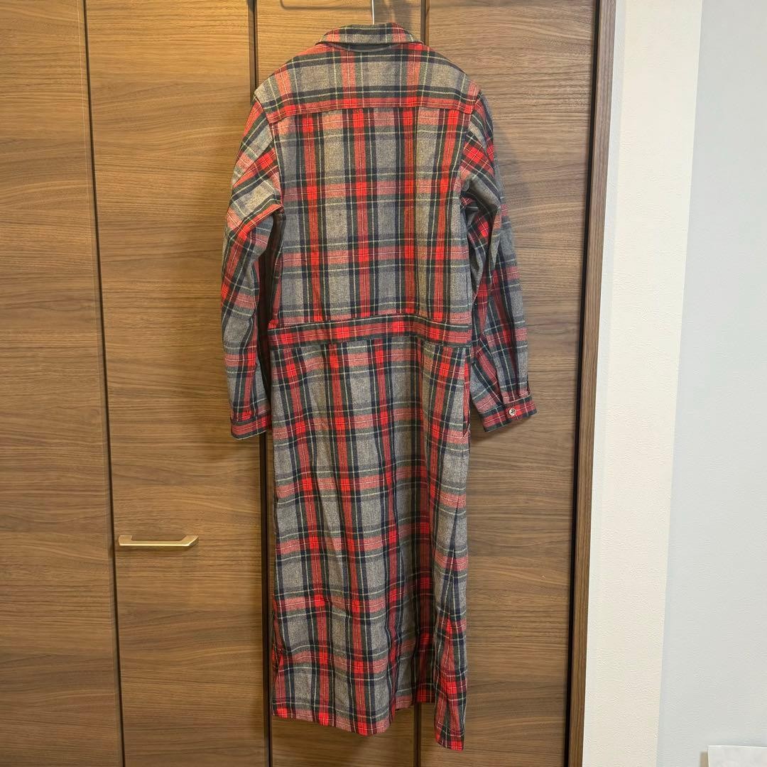 USED TRICOT COMME DES GARCON CHECK SHIRT DRESS GOOD
