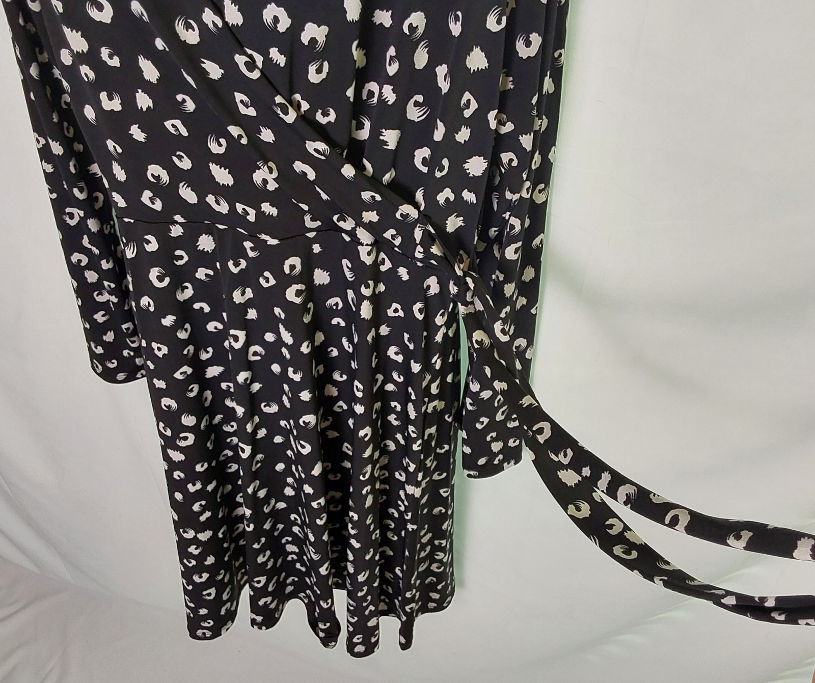 Hail3y:23 Women’s Black & White Leopard Print Tie-Side Dress / Size XXL / EUC