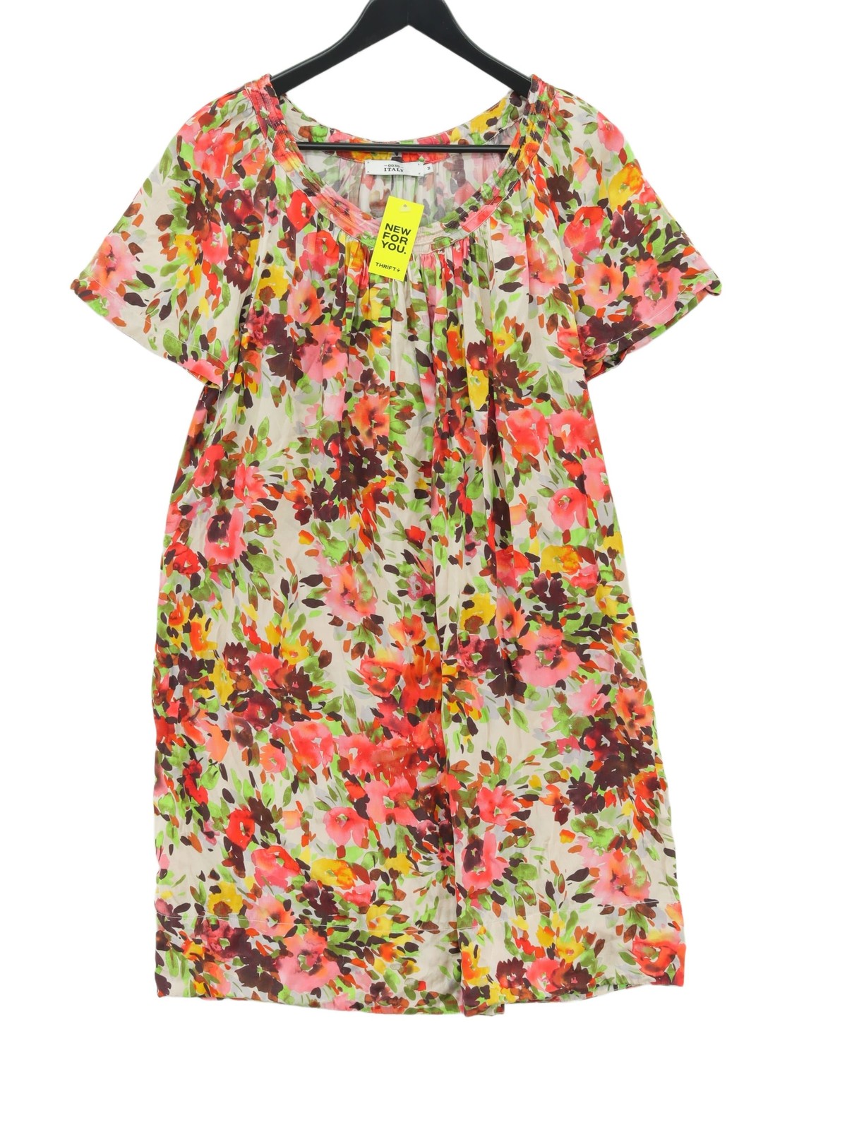 0039 Italy A-Line Midi Dress M in Multi
