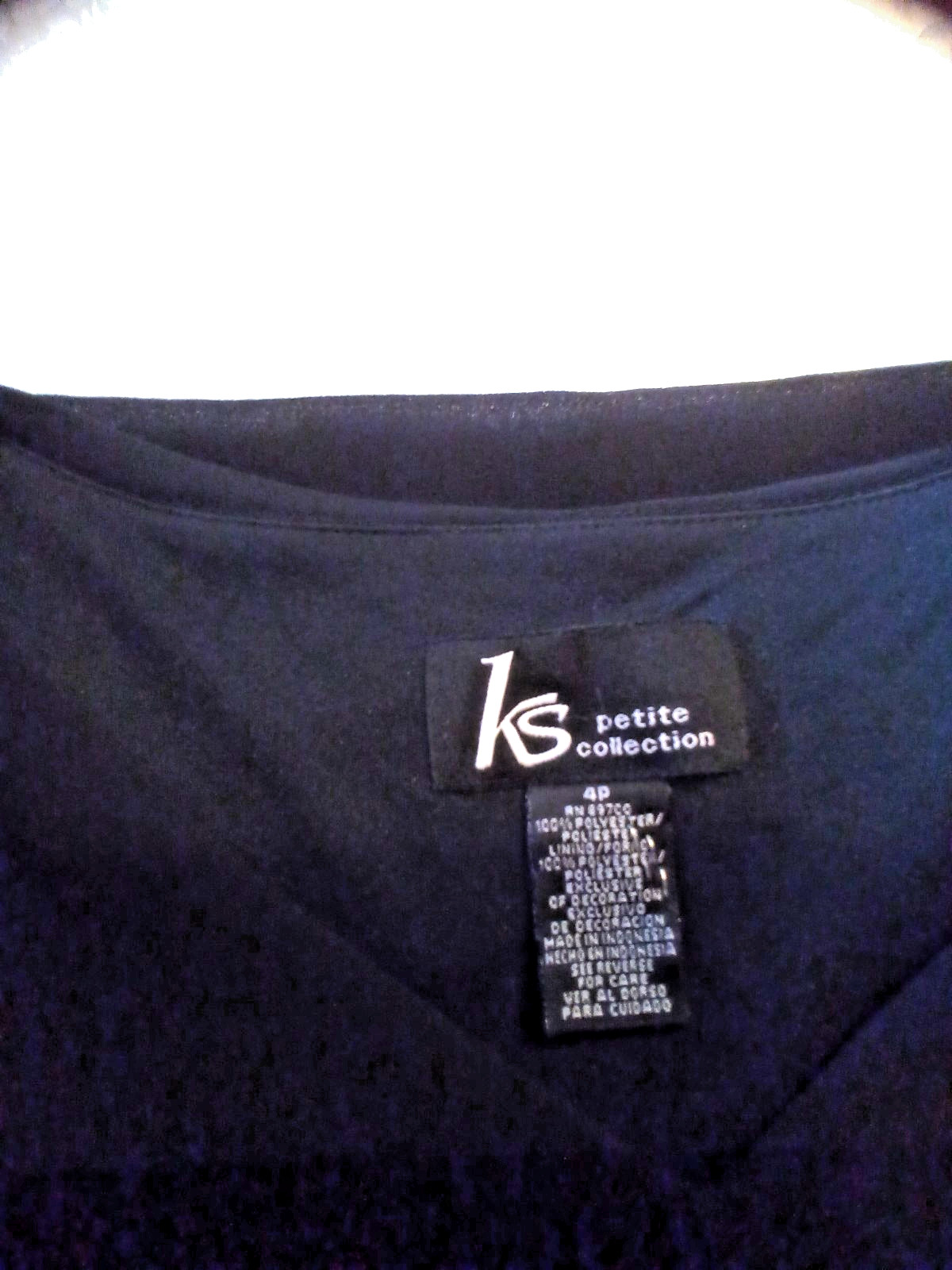 KS Petite Collection Layered Ruffeled Cocktail Dress Size 4 Black Sophisticad