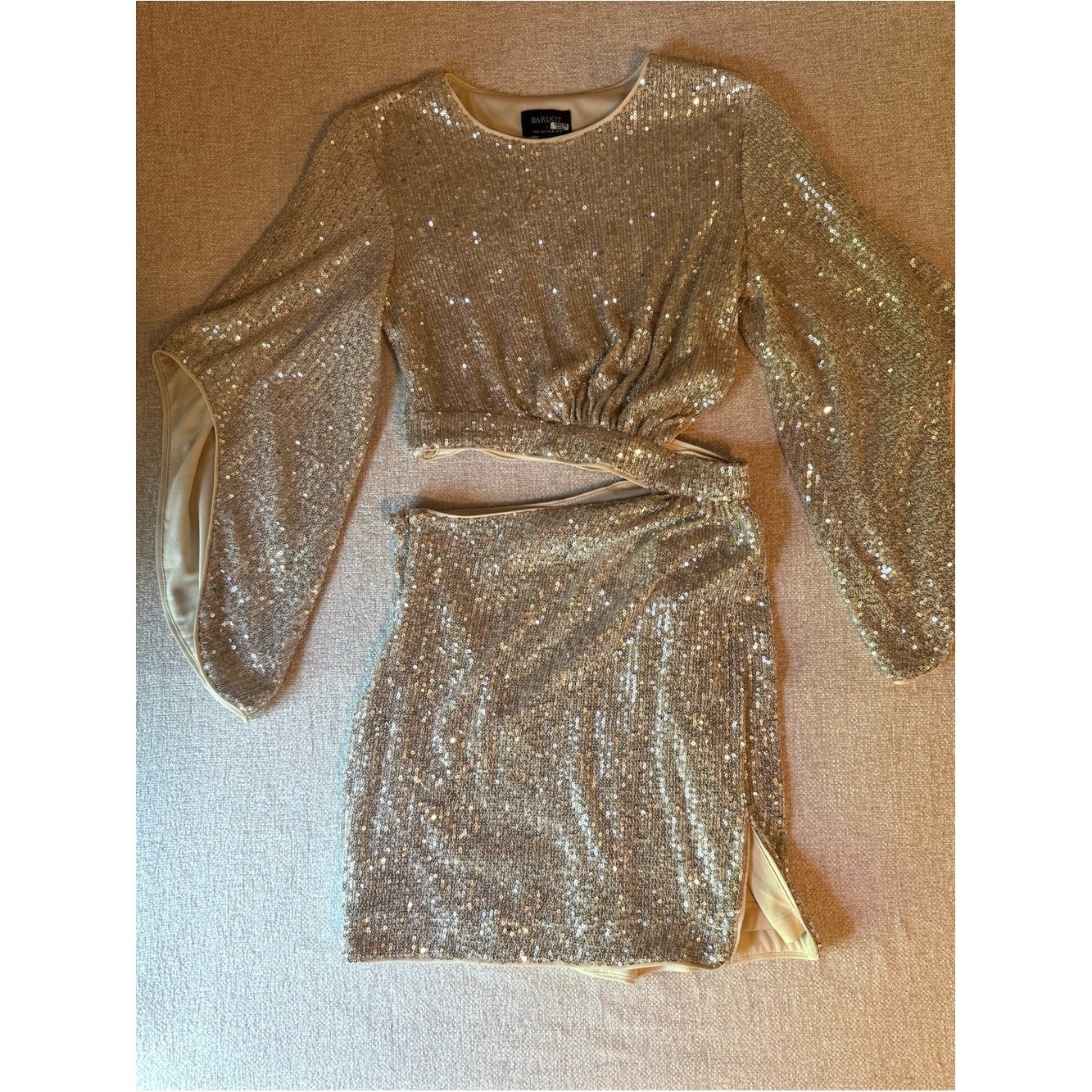 Bardot Alessandra Cutout Sequin Dress Small