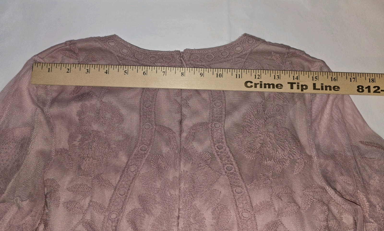 Pink Blush Womens Dusty Rose Mauve Embroidered Mesh Lined Maxi Dress Med