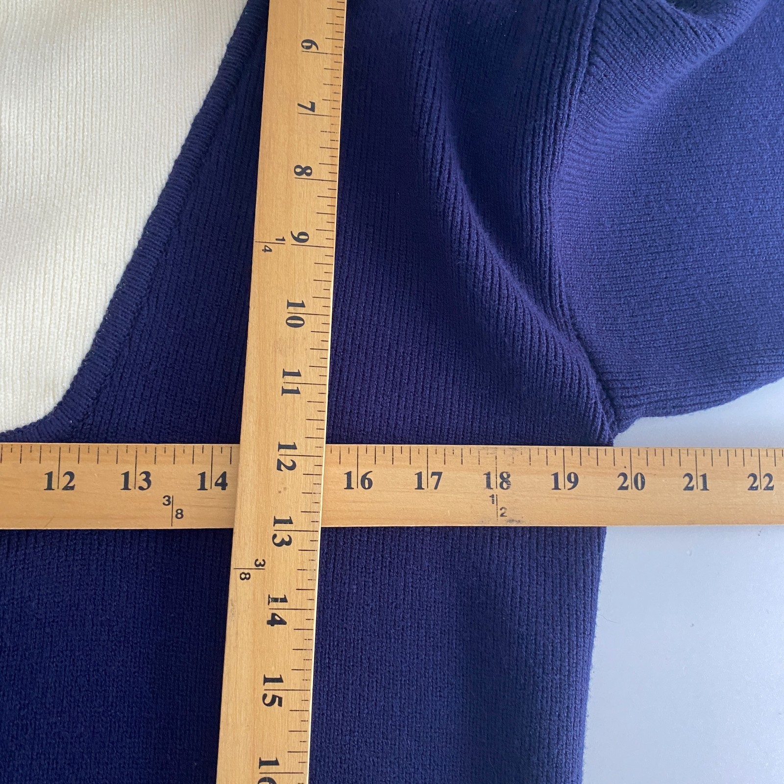 Maeve Anthropologie Flat White Varsity Sweater Twofer Mini Dress Size XS Navy