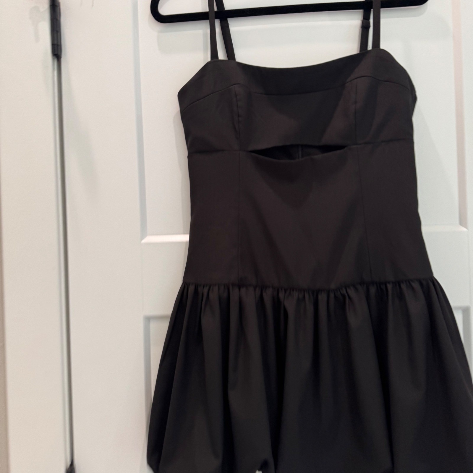 Altar’d State Black Bubble Hem Cut Out Mini Dress Size Small Little Black Dress