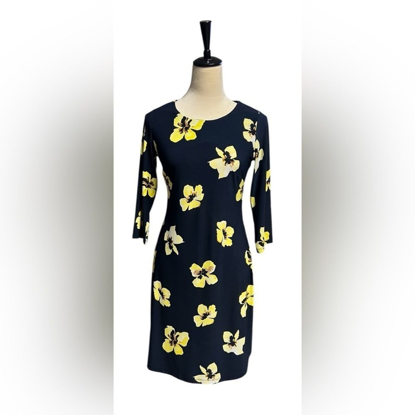 Tommy Hilfiger Navy Mini Dress with Yellow Floral Print