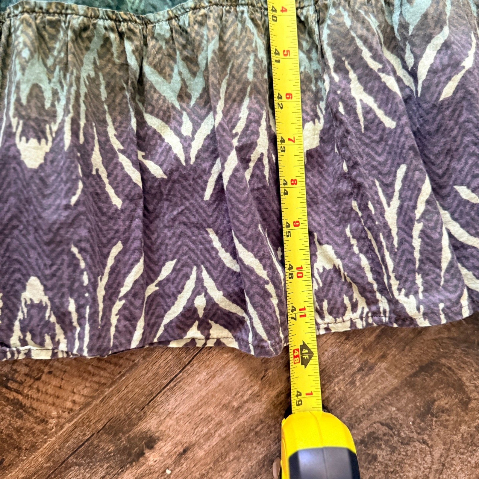 Reba Ikat Beaded Neckline Sleeveless Tiered Midi Dress ,Green Purple 10