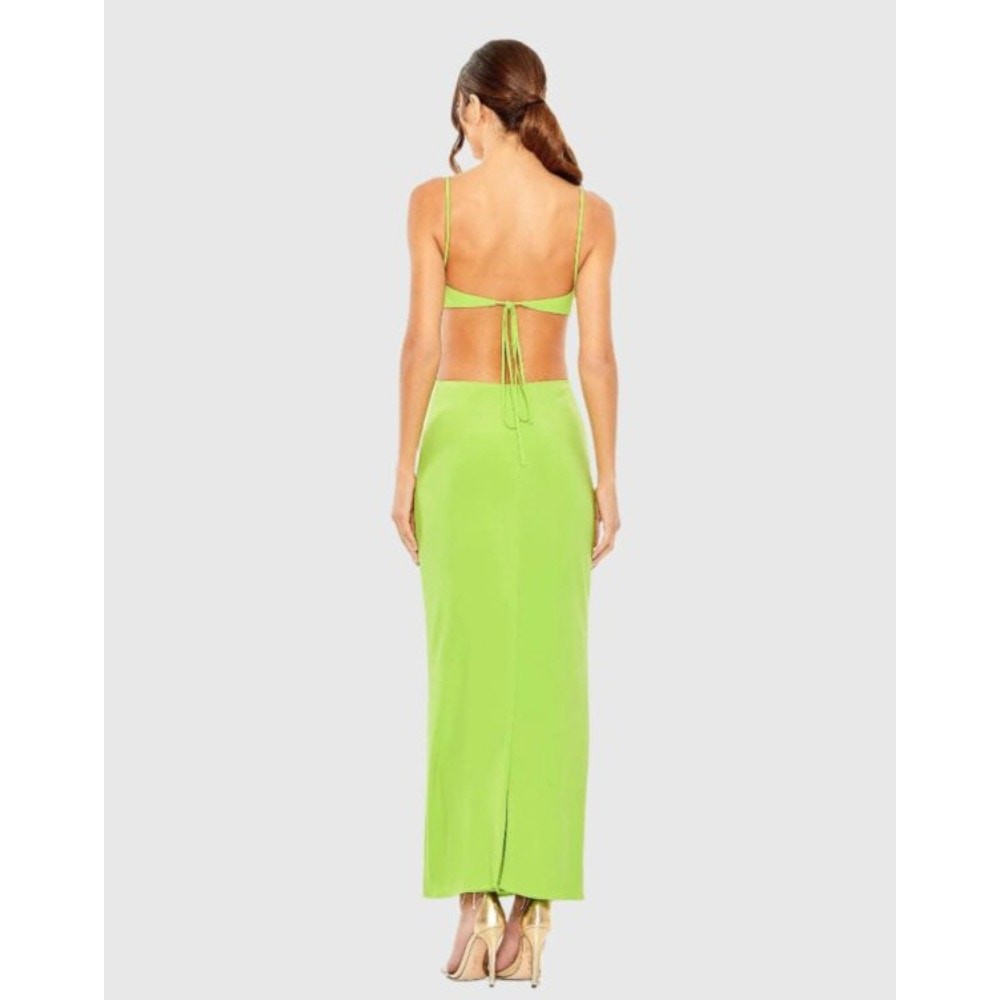 MAC DUGGAL NWT Strappy Back Side Cutout Green Dress, Size 0