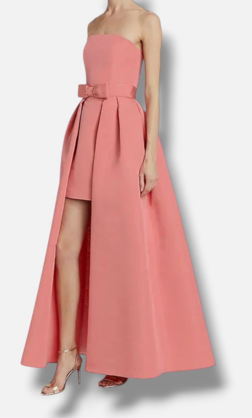 Alexia Maria Womens’ Pink Silk Faille Strapless Convertible Skirt Dress Size 4