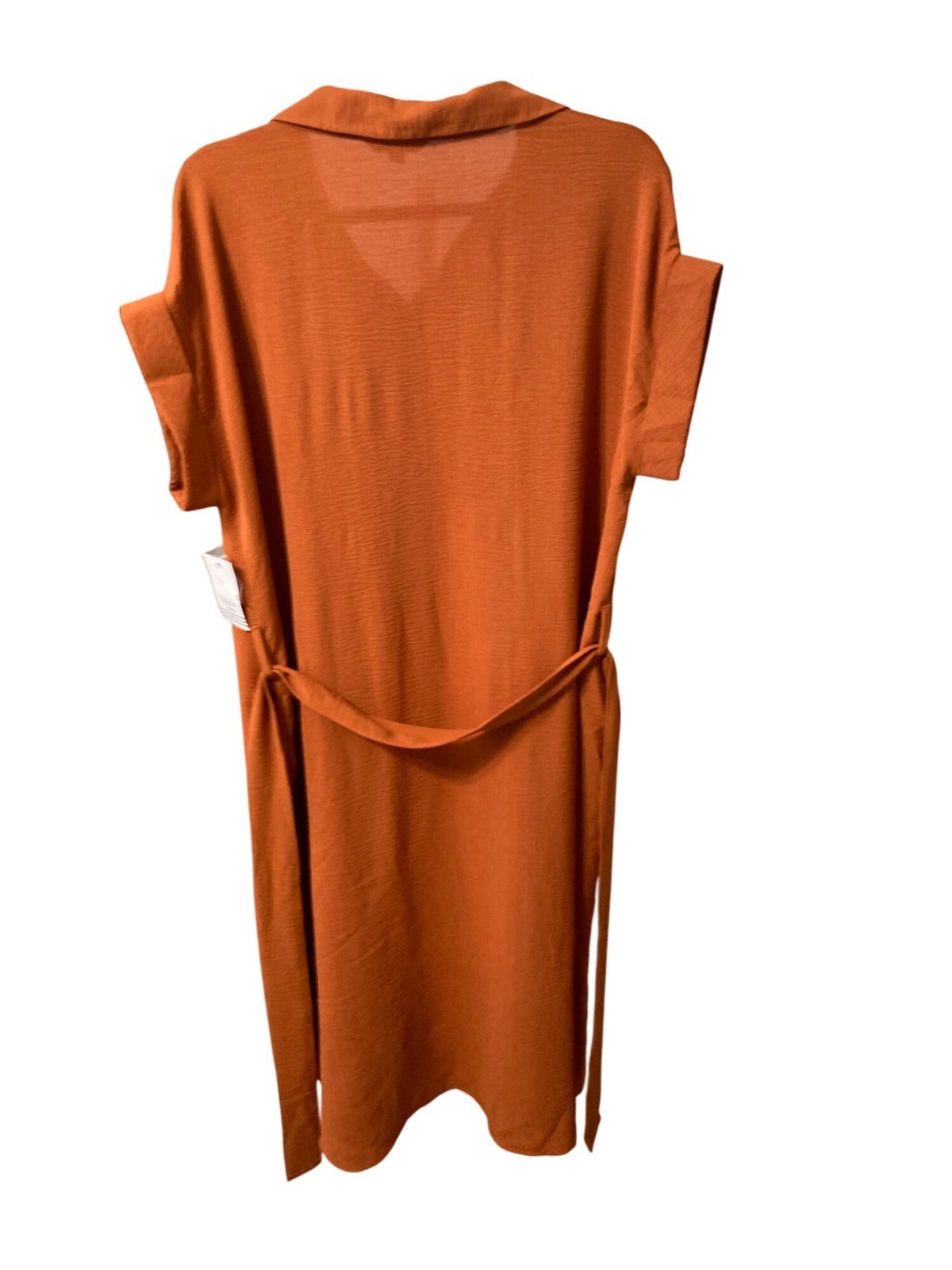 Ophelia Roe Button Front Belted Cinnamon Shirt Dress With Pockets Size Varies