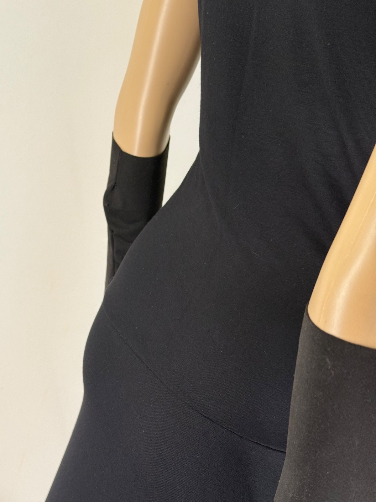 Split Neckline, Jersey Dress Knee Length Striped, Black or Floral