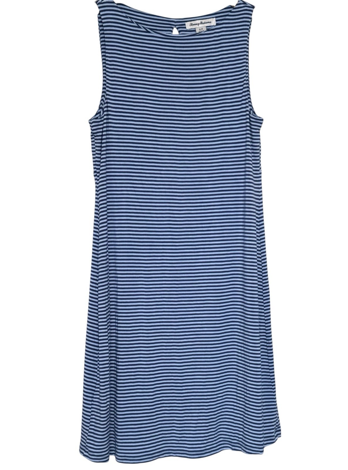 Tommy Bahama Cassia Striped Sheath Dress Womens Size Small Blue Tank Sleeveless