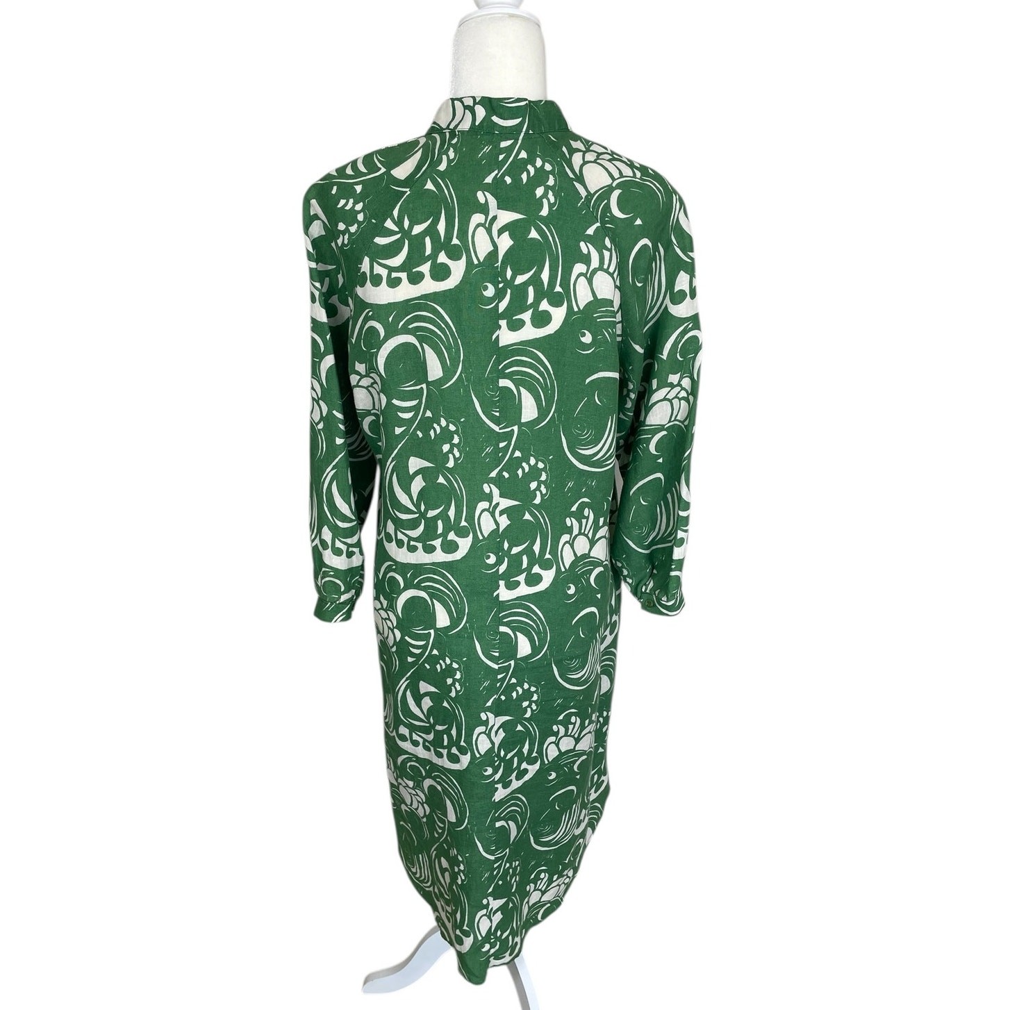 Marimekko Edla Pieni Tiffanylle Linen Tunic Shirt Dress Sz 38 US 8 Vibrant Bold