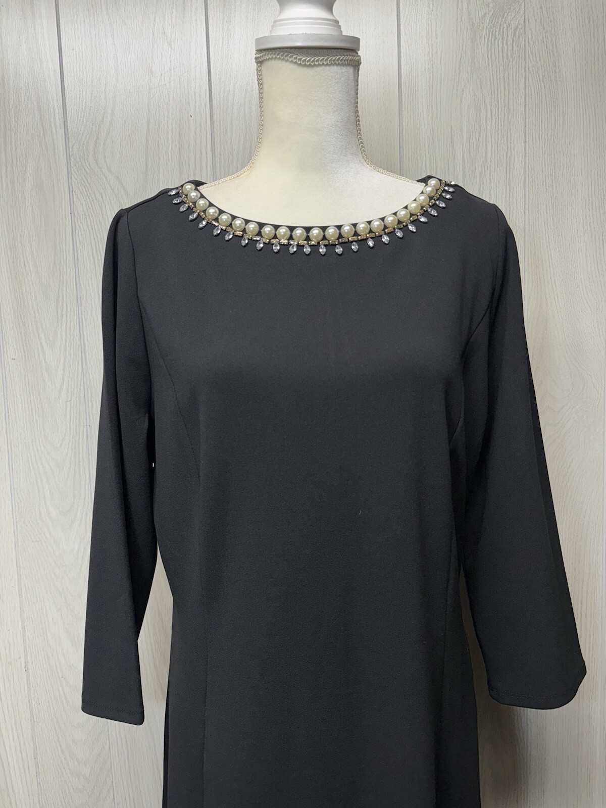 Dennis by dennis basso black a-line dress Size 14