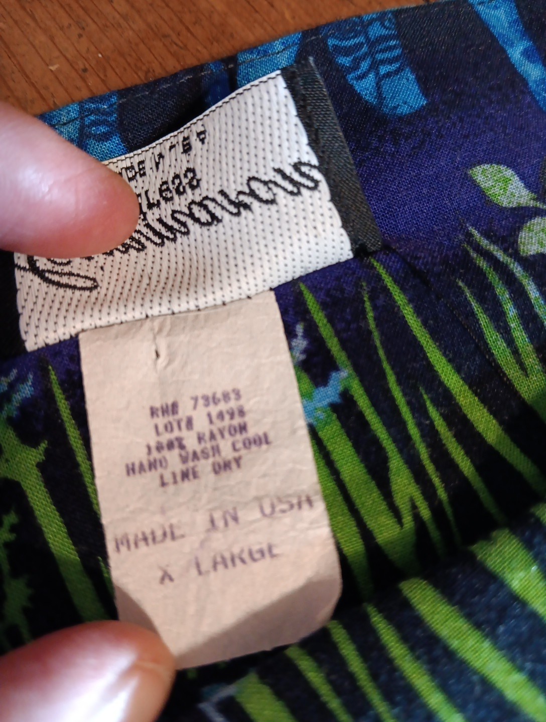 Vtg 90s Cimmaron Midi Dress Womens XL Floral Safari Animals Tie Back Boho Rayon