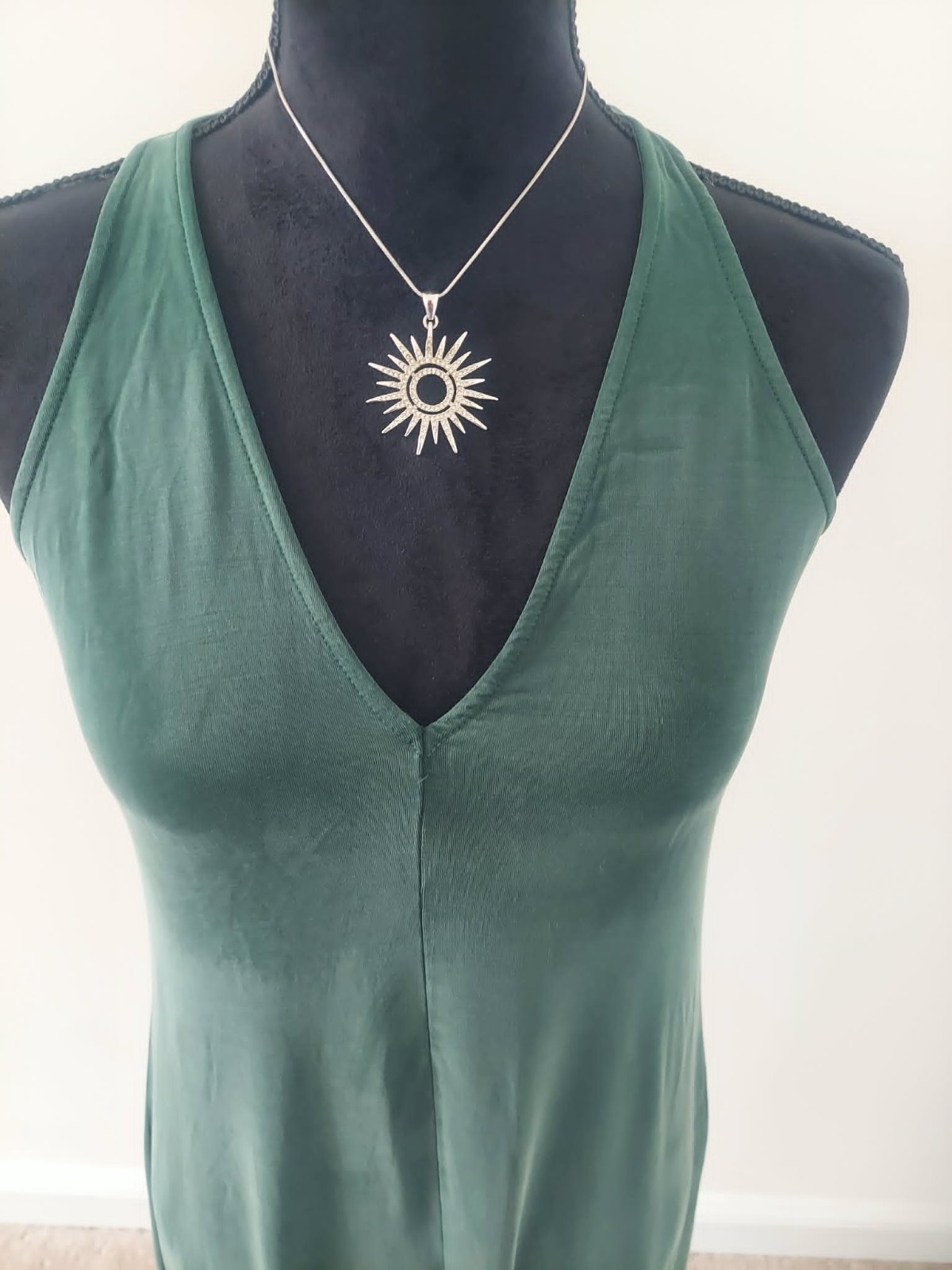 Dolan Left Coast Collection Handkerchief Dress Womens XS Green V-Neck 171335P