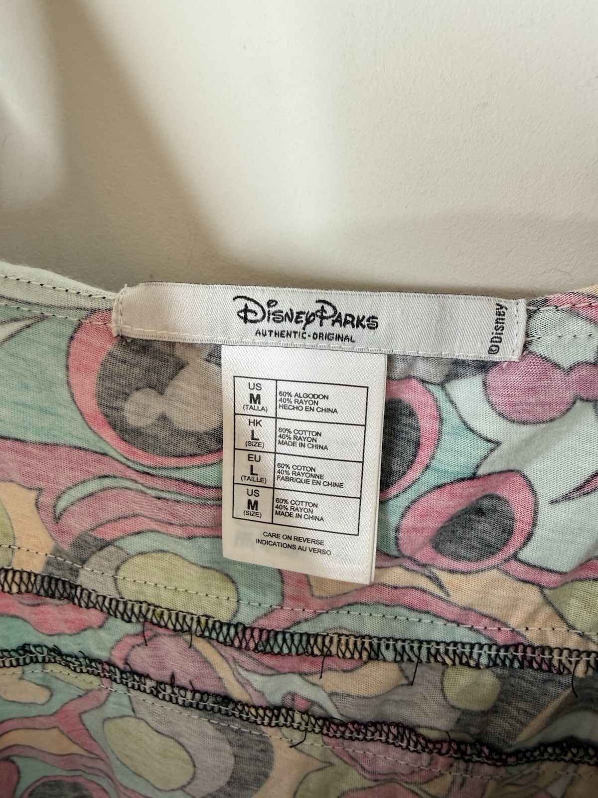 Y2K Disney Parks Mickey Mouse Psychedelic Abstract 70s Retro Tank Swim Dress M