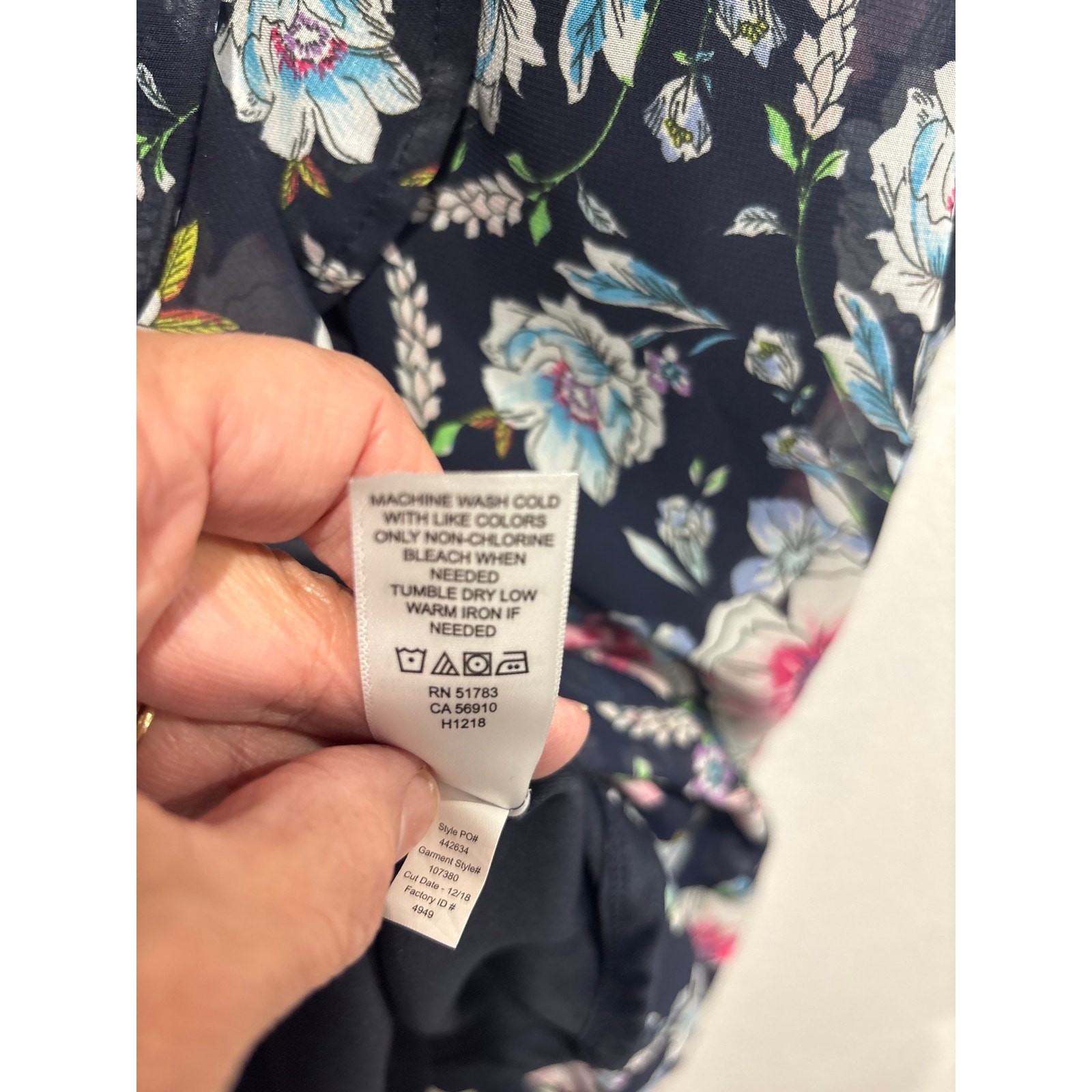 Maurices Blue Floral Ruffled Wrap Front V Neck Dress Mini 2