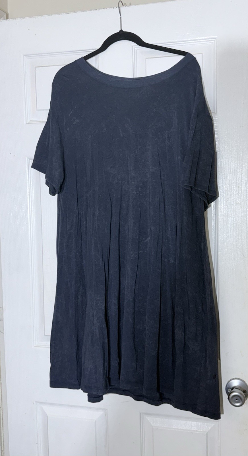 Lululemon All Yours Tea Dress Cloud Wash Navy Blue Pima Cotton Line Women’s 12