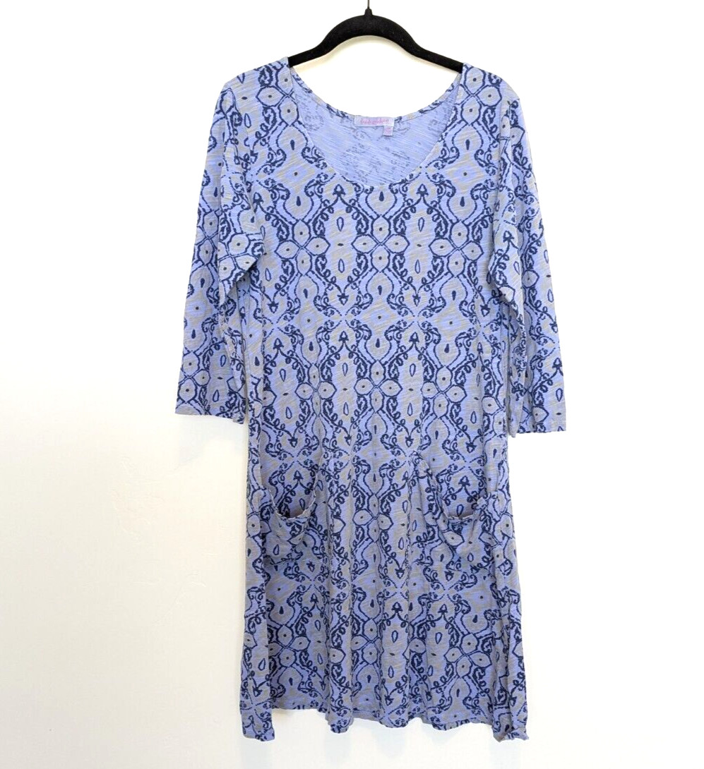 FRESH PRODUCE Dress Womens Size S Blue Ikat Dalia Lightweight Outdoors Comfort