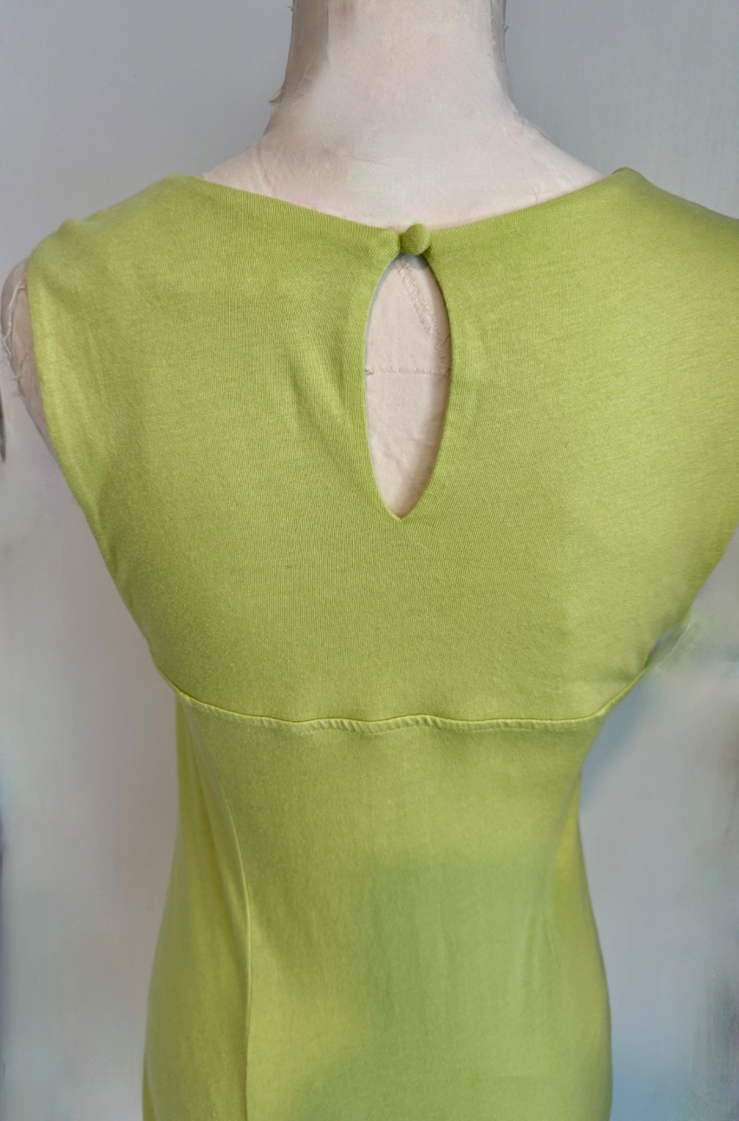 Soft Surroundings Stretch Sleeveless Lime Body Con Dress SZ Sm