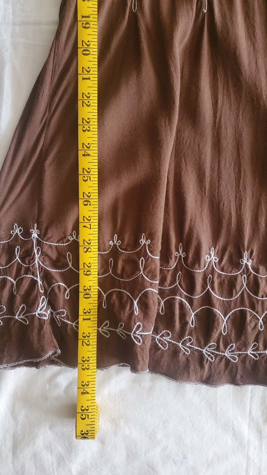 My Choice Size L Boho Embroidered 100% Rayon Halter Dress