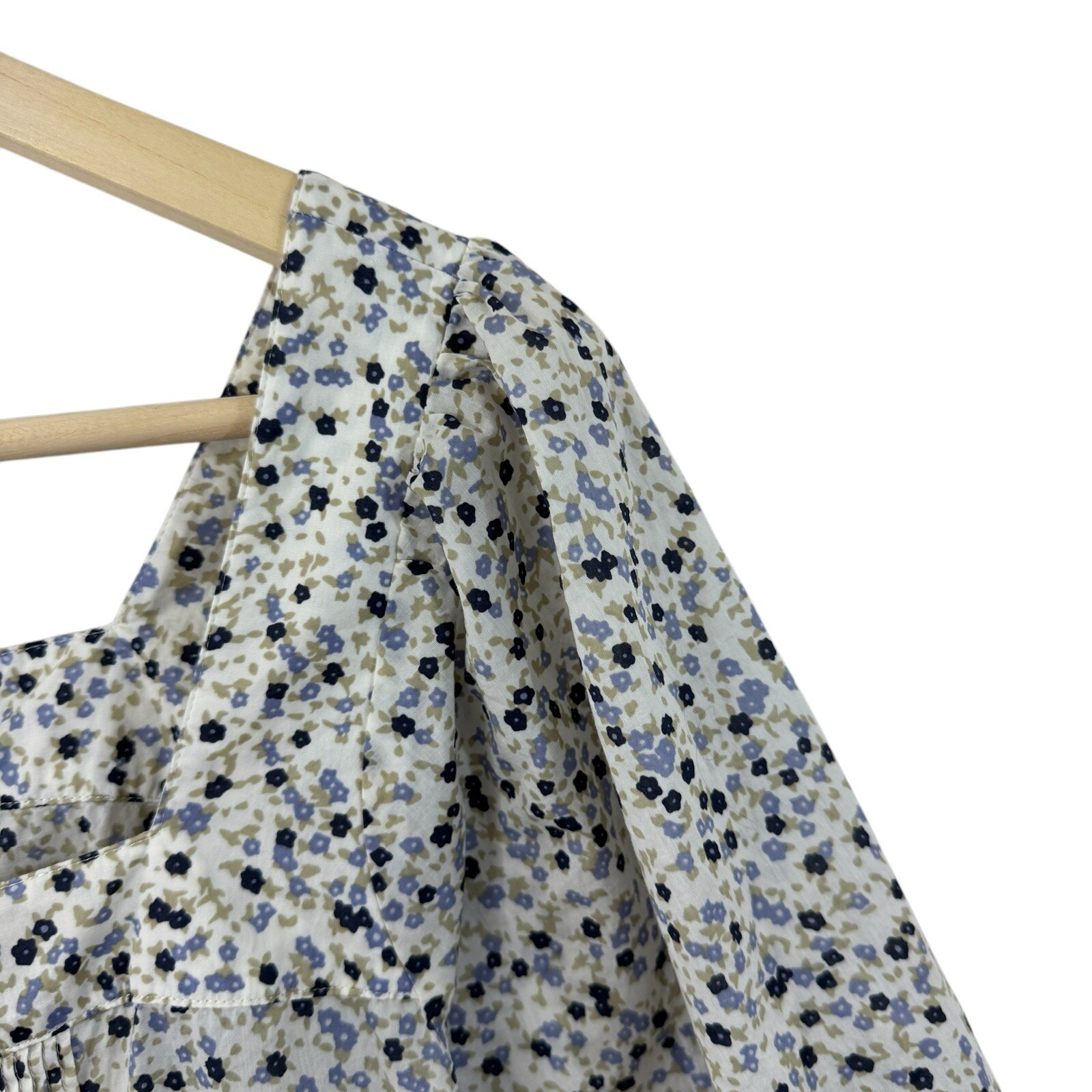 Rails Medium Pippa Watercolor Buds Dress Floral Midi Shell Button Front Womens