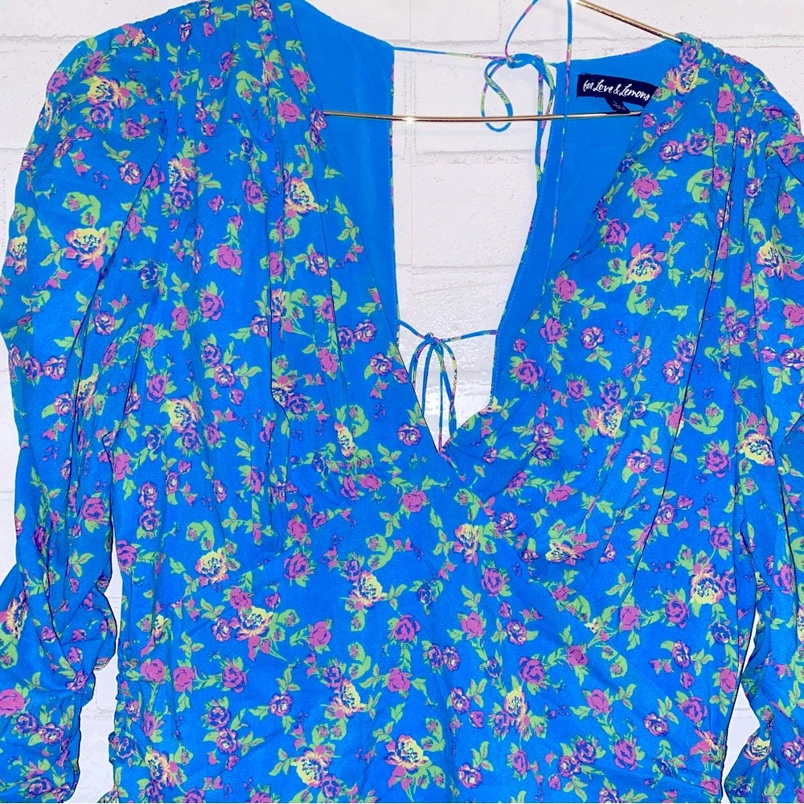 For Love & Lemons $265 Bahama Mini Dress LG EUC