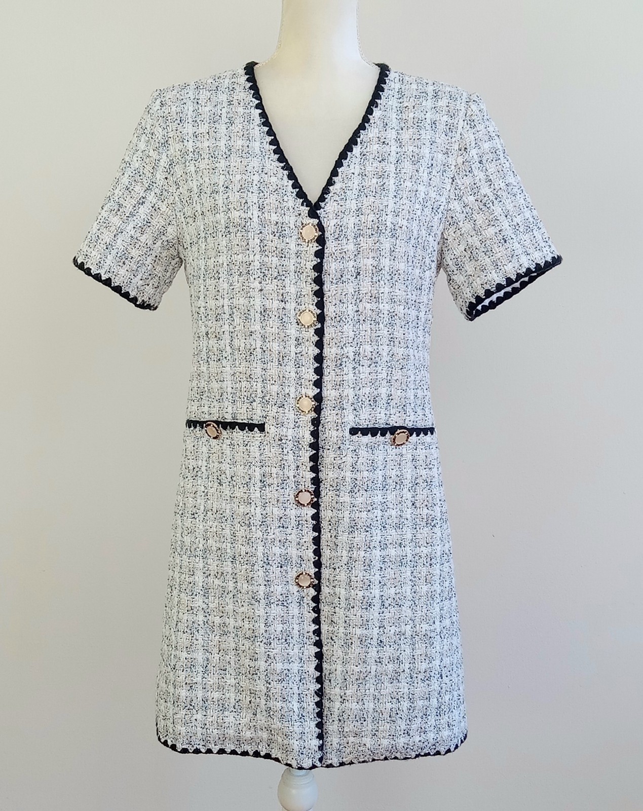 Medium POMANDER PLACE Lightweight ‘French-Designer’ Preppy TWEED Josephine Dress