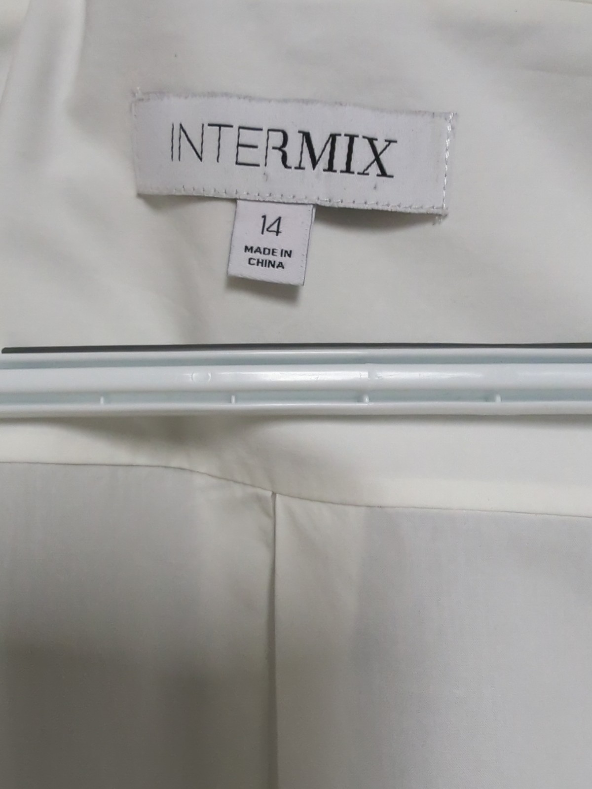 Intermix Wrap Shirt Dress Size L White Cotton Poplin Cuffed Long Sleeves