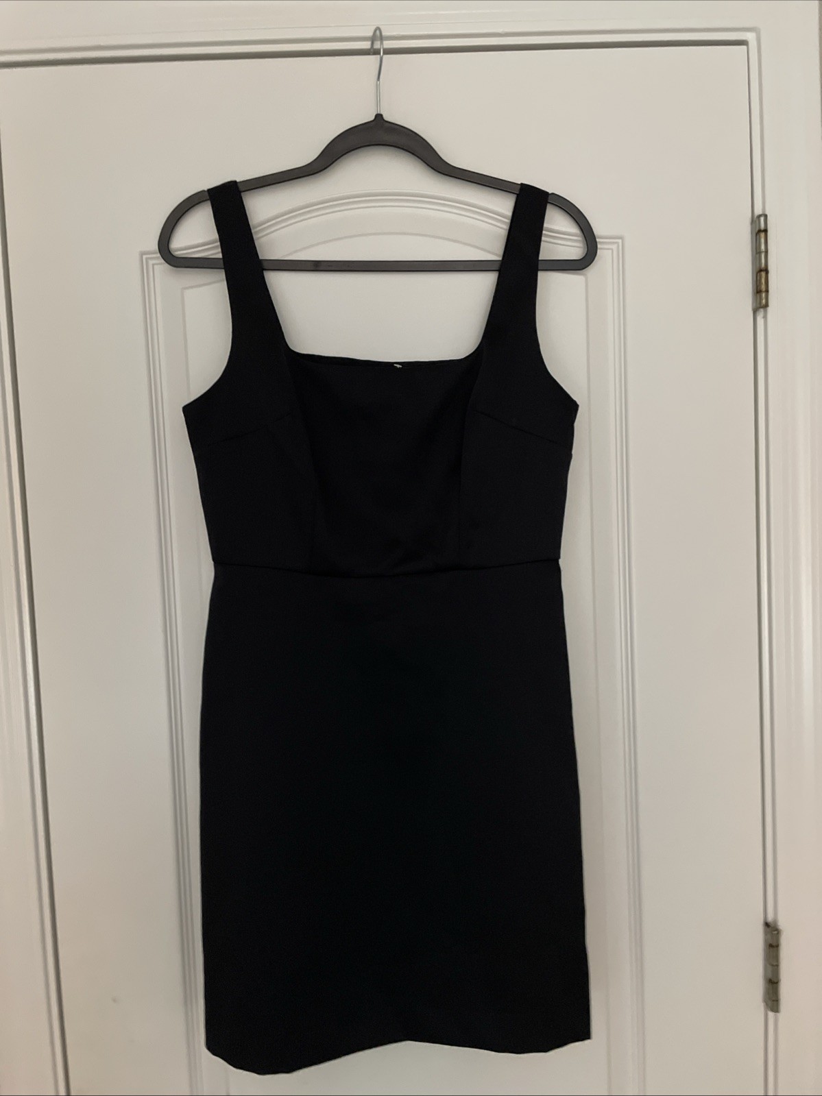 NWT ‘a new day’ Black Square Neck Wide Strap Tank Mini Dress Sexy Fitted Size 6