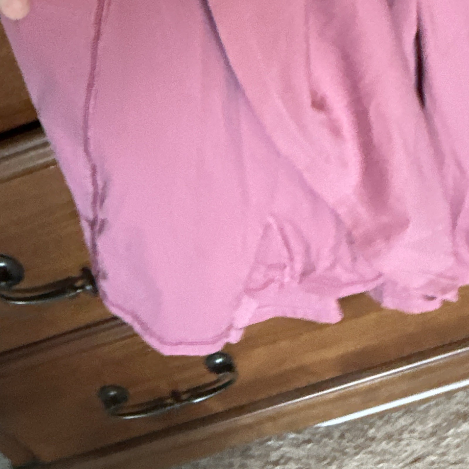 Iuga Pink Solid V-Neck Sleeveless Fit & Flare Short Knit Stretch Dress S