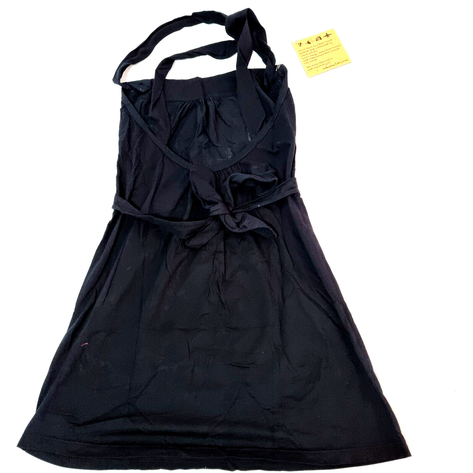 We Walk Women Dungaree Studio Waist Tie Size M Black White Hand Printed Art $59