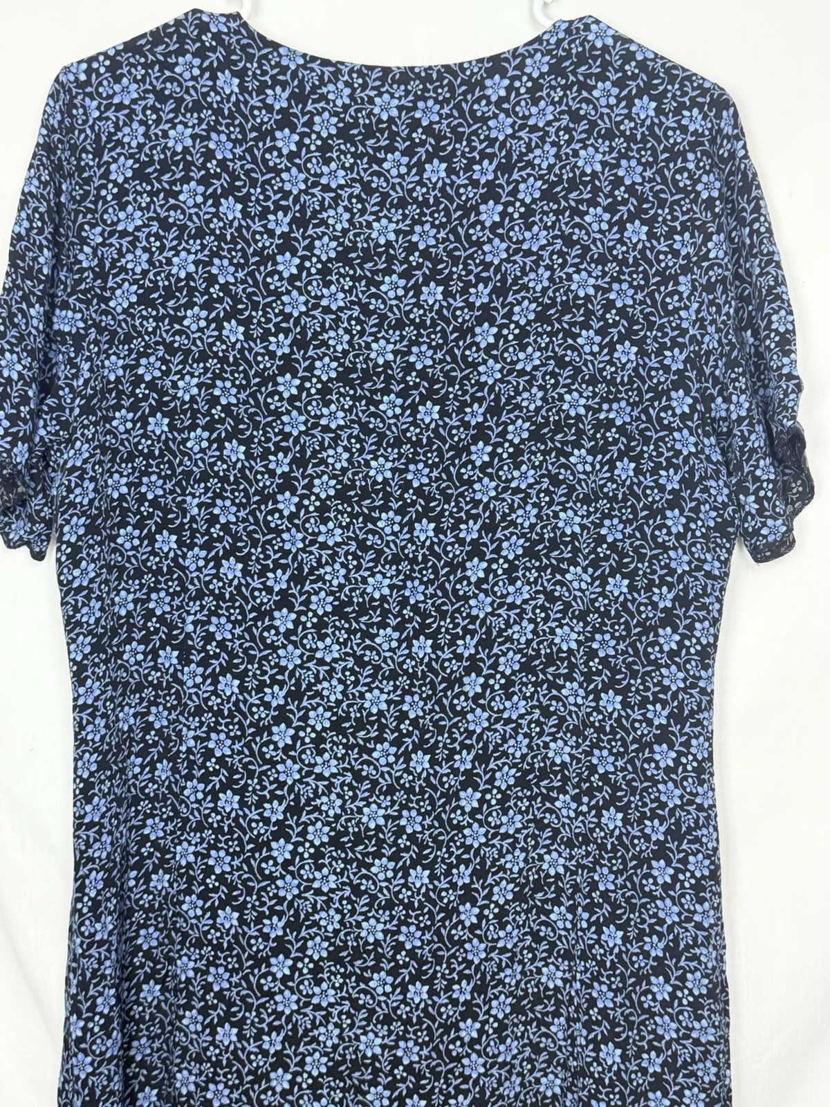 L.L. Bean Vintage Timeless 90s Floral Midi Dress Modest Womens 12 Cottagecore