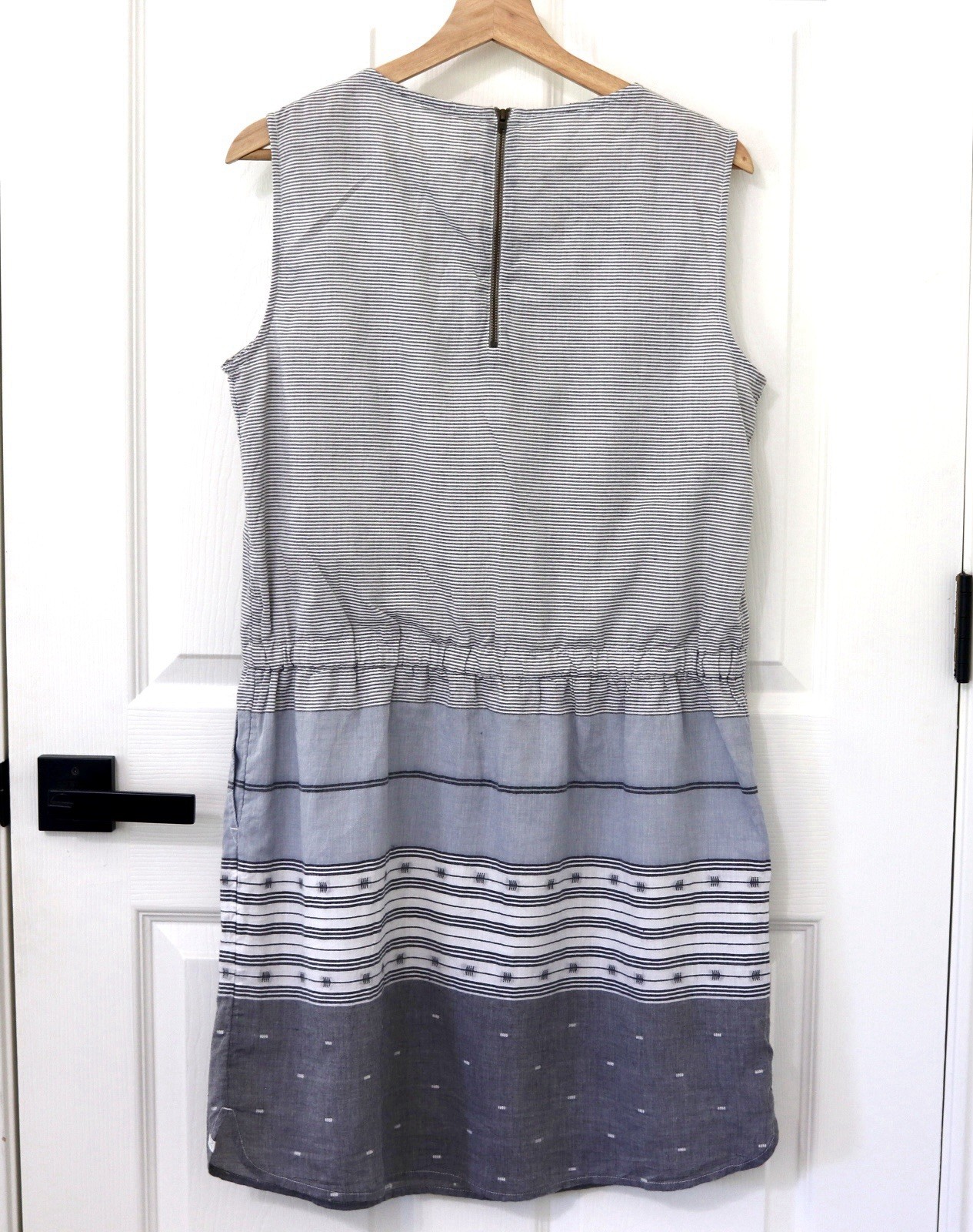 Caslon Sleeveless Midi Drawstring Dress, Pockets,Lined, Cotton, coastal, Beach