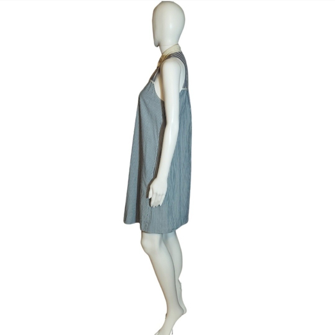 Rag & Bone Sleeveless Hidden Button Striped Shirt Dress With Pockets Size XS