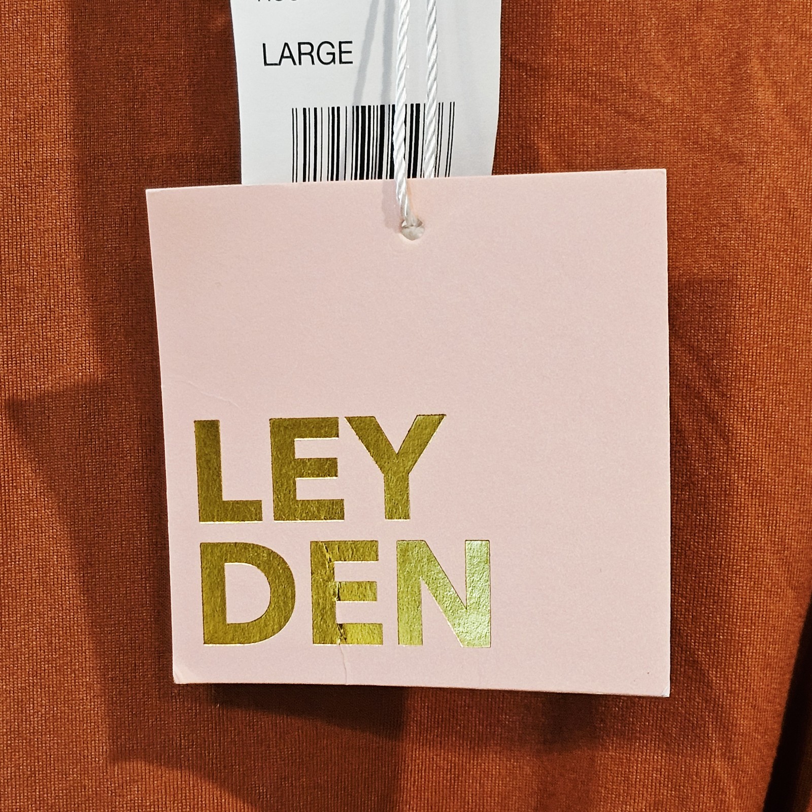 LEYDEN CASUAL BELTED MINI DRESS Size Large Rust Career Fall Fashion Office BNWT