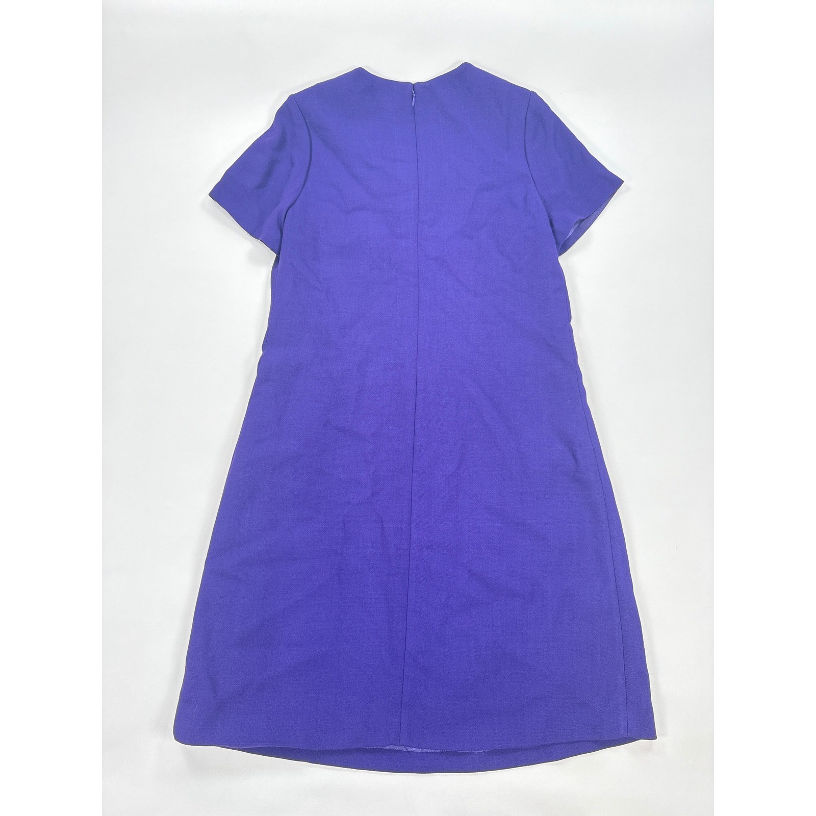 Kate Spade New York Gail Jeweled Shift Dress Womens 10 Purple Wool Embellished
