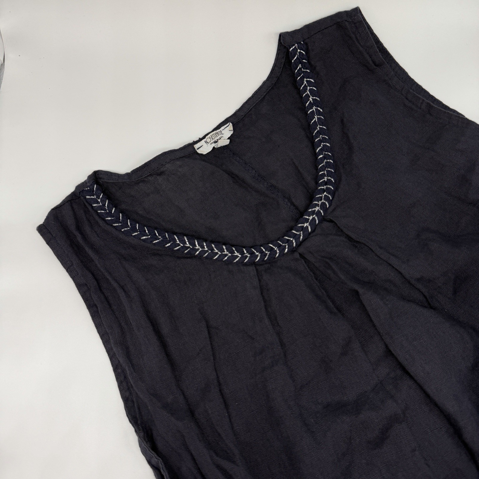 Rosemarine 100% Linen Dress Made in Italy Resort Vacation XL