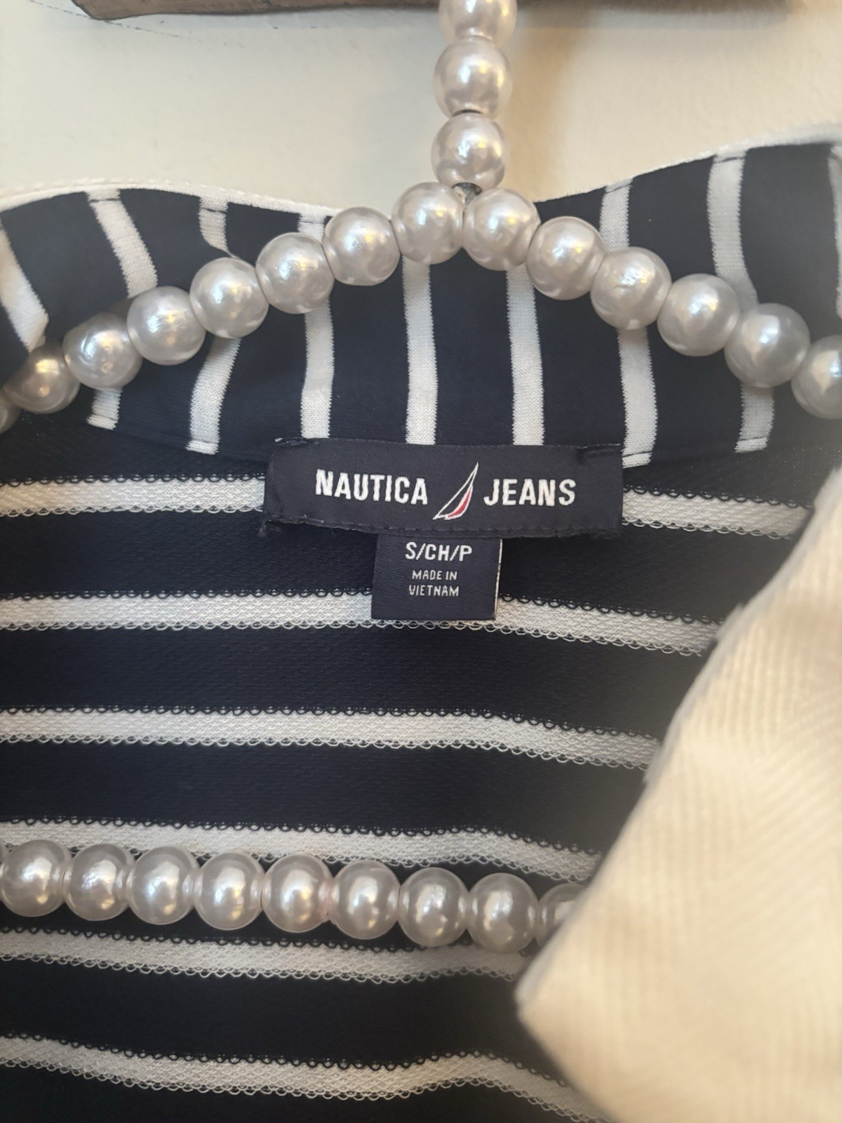 NWT Nautica Womens Size Small Blue White Stripe Sleeveless Knit Dress Nautical